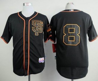 San Francisco Giants #8 Hunter Pence Black Alternate Cool Base Stitched Baseball Jersey