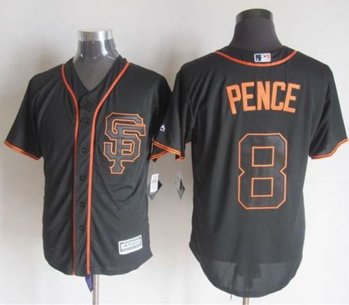 San Francisco Giants #8 Hunter Pence Black Alternate New Cool Base Stitched Baseball Jersey