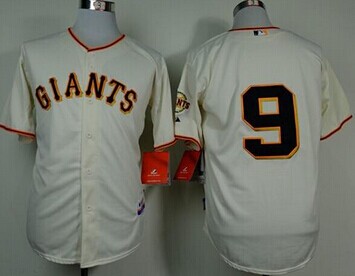 San Francisco Giants #9 Brandon Belt Cream Cool Base Baseball Jersey
