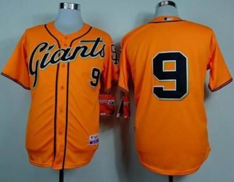 San Francisco Giants #9 Brandon Belt Orange Cool Base Stitched Baseball Jersey