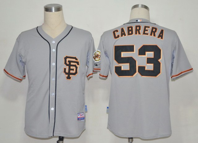 San Francisco Giants 53 Melky Cabrera Grey Cool Base 2012 MLB Jerseys