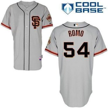 San Francisco Giants 54 Sergio Romo Grey Cool Base MLB Baseball Jersey SF Style