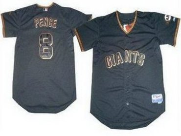 San Francisco Giants 8 Hunter Pence Black Cool Base MLB Jerseys
