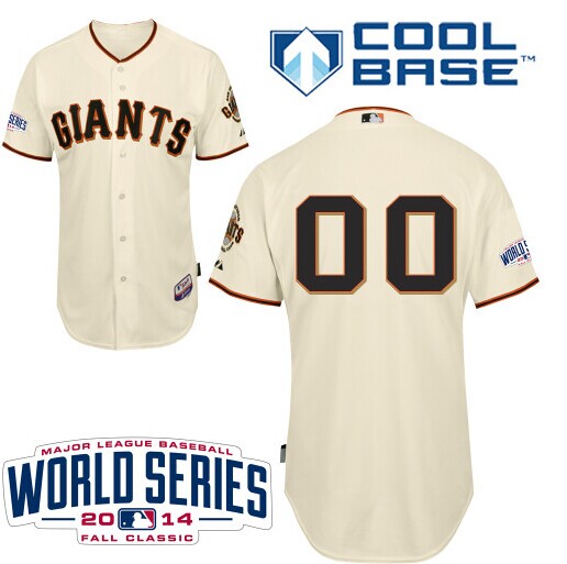San Francisco Giants Authentic Personalized Home Jersey 2014 World Series Patch San Francisco Giants Authentic Personalized Home Jersey 2014 World Series Patch