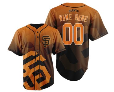 San Francisco Giants Big Logo Print Men's All Stitched Customized Jersey San Francisco Giants Big Logo Print Men's All Stitched Customized Jersey