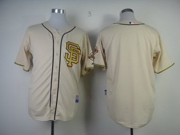 San Francisco Giants Blank 2013 Commemorative Gold Jersey w2012 World Series Champions Patch