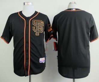 San Francisco Giants Blank Black Alternate Cool Base Stitched Baseball Jersey