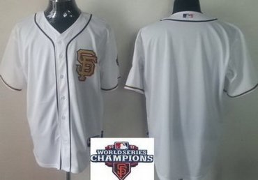 San Francisco Giants Blank Cream Gold Number 2012 World Series Champions Patch MLB Jerseys