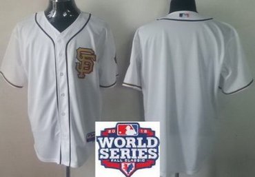 San Francisco Giants Blank Cream Gold Number 2012 World Series Patch MLB Jerseys