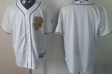 San Francisco Giants Blank Cream Gold Number MLB Jerseys