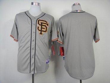 San Francisco Giants Blank Grey Cool Base 2012 Road 2 Stitched Baseball Jersey
