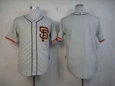 San Francisco Giants Blank Grey Cool Base MLB Jersey SF Style