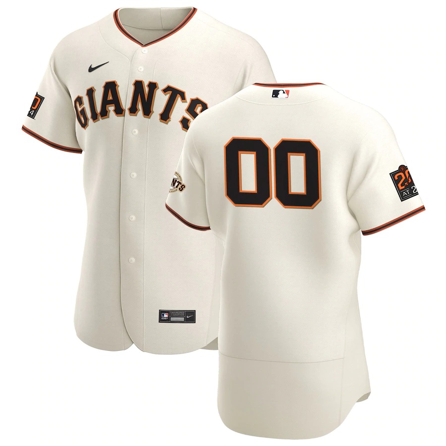 San Francisco Giants Custom Men's Nike Cream Home 2020 Authentic 20 at 24 Patch Player MLB Jersey San Francisco Giants Custom Men's Nike Cream Home 2020 Authentic 20 at 24 Patch Player MLB Jersey