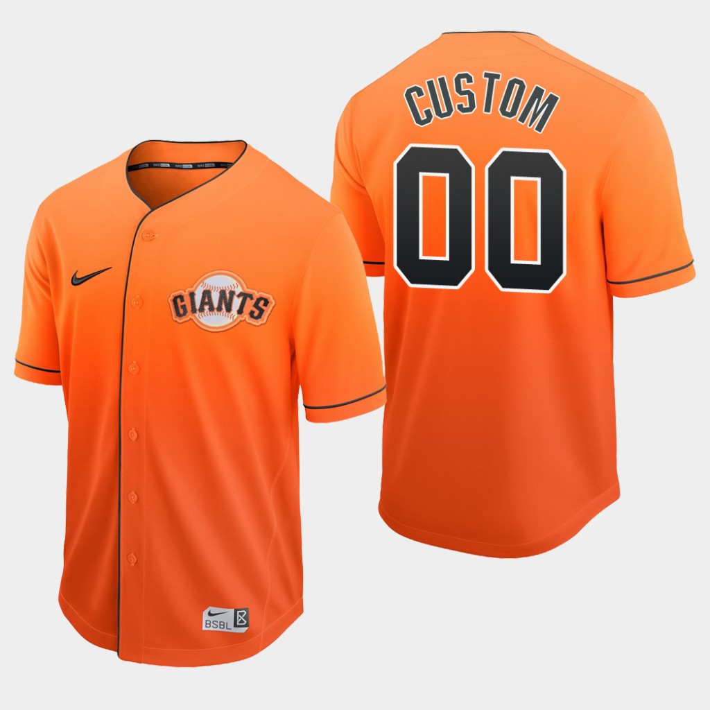 San Francisco Giants Custom Orange Fade Authentic Jersey San Francisco Giants Custom Orange Fade Authentic Jersey