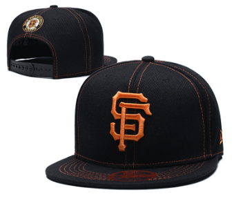San Francisco Giants Team Logo Black Adjustable Hat LT