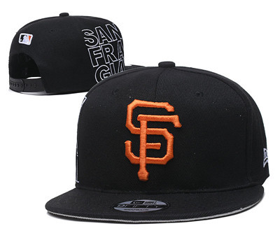 San Francisco Giants Team Logo Black Adjustable Hat YD