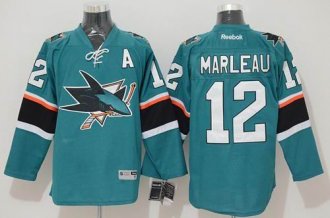 San Jose Sharks #12 Patrick Marleau Stitched Teal NHL Jersey