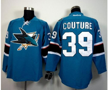 San Jose Sharks #39 Logan Couture Blue Stitched NHL Jersey