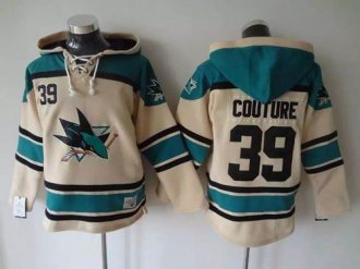 San Jose Sharks #39 Logan Couture Cream Sawyer Hooded Sweatshirt Stitched NHL jersey San Jose Sharks #39 Logan Couture Cream Sawyer Hooded Sweatshirt Stitched NHL jersey
