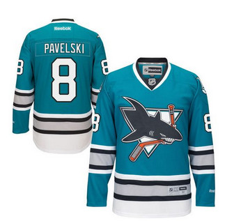 San Jose Sharks #8 Joe Pavelski Teal 25th Anniversary Stitched NHL Jersey San Jose Sharks #8 Joe Pavelski Teal 25th Anniversary Stitched NHL Jersey