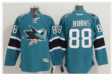 San Jose Sharks #88 Brent Burns Teal Stitched NHL Jersey