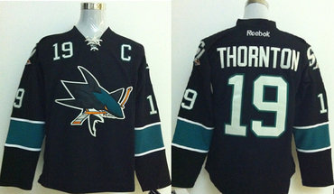 San Jose Sharks 19 Joe Thornton Black 2014 Stadium Series NHL Jersey