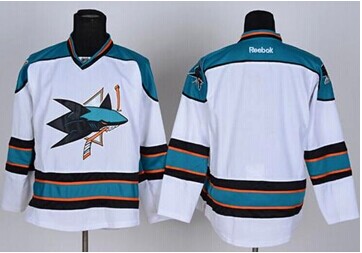 San Jose Sharks Blank Stitched White NHL Jersey
