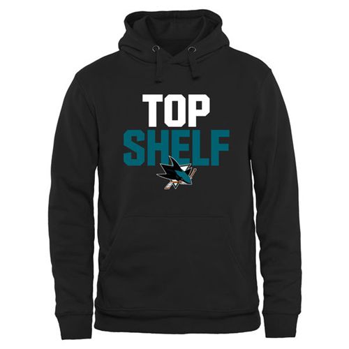 San Jose Sharks Top Shelf Pullover Hoodie Black San Jose Sharks Top Shelf Pullover Hoodie Black