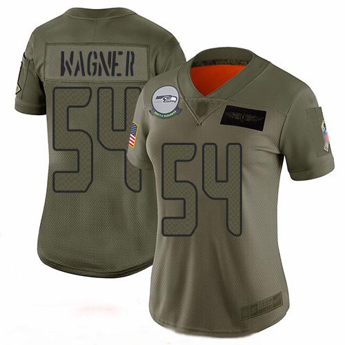 Seahawks #54 Bobby Wagner Camo Women's Stitched Football Limited 2019 Salute to Service Jersey Seahawks #54 Bobby Wagner Camo Women's Stitched Football Limited 2019 Salute to Service Jersey