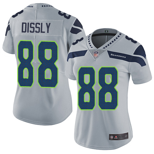 Seahawks #88 Will Dissly Grey Alternate Women's Stitched Football Vapor Untouchable Limited Jersey Seahawks #88 Will Dissly Grey Alternate Women's Stitched Football Vapor Untouchable Limited Jersey
