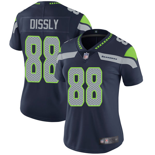 Seahawks #88 Will Dissly Steel Blue Team Color Women's Stitched Football Vapor Untouchable Limited Jersey Seahawks #88 Will Dissly Steel Blue Team Color Women's Stitched Football Vapor Untouchable Limited Jersey