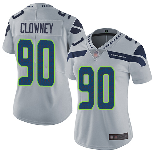 Seahawks #90 Jadeveon Clowney Grey Alternate Women's Stitched Football Vapor Untouchable Limited Jersey Seahawks #90 Jadeveon Clowney Grey Alternate Women's Stitched Football Vapor Untouchable Limited Jersey