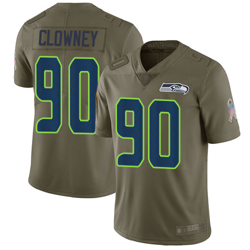 Seahawks #90 Jadeveon Clowney Olive Men's Stitched Football Limited 2017 Salute to Service Jersey Seahawks #90 Jadeveon Clowney Olive Men's Stitched Football Limited 2017 Salute to Service Jersey