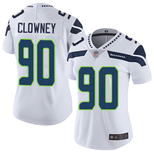 Seahawks #90 Jadeveon Clowney White Women's Stitched Football Vapor Untouchable Limited Jersey Seahawks #90 Jadeveon Clowney White Women's Stitched Football Vapor Untouchable Limited Jersey