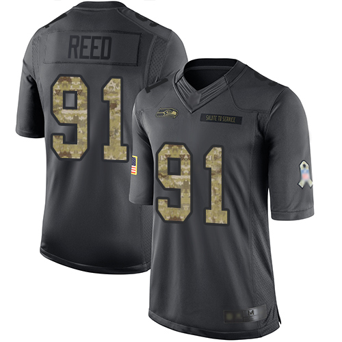 Seahawks #91 Jarran Reed Black Men's Stitched Football Limited 2016 Salute to Service Jersey Seahawks #91 Jarran Reed Black Men's Stitched Football Limited 2016 Salute to Service Jersey