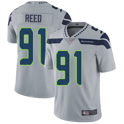 Seahawks #91 Jarran Reed Grey Alternate Men's Stitched Football Vapor Untouchable Limited Jersey Seahawks #91 Jarran Reed Grey Alternate Men's Stitched Football Vapor Untouchable Limited Jersey
