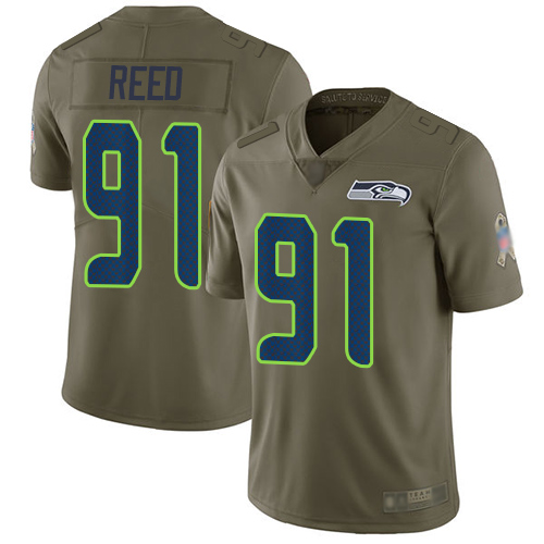 Seahawks #91 Jarran Reed Olive Men's Stitched Football Limited 2017 Salute to Service Jersey Seahawks #91 Jarran Reed Olive Men's Stitched Football Limited 2017 Salute to Service Jersey