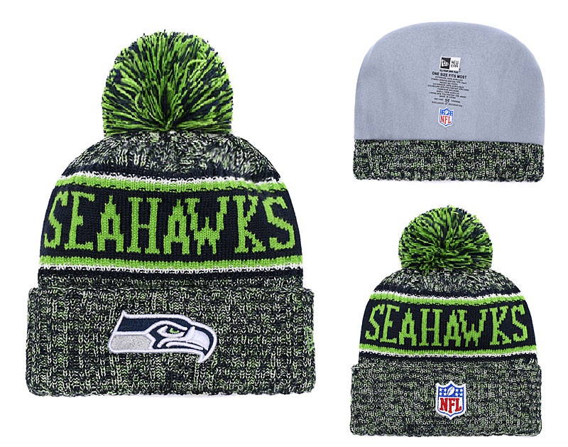 Seahawks Fresh Logo Green Knit Hat YD