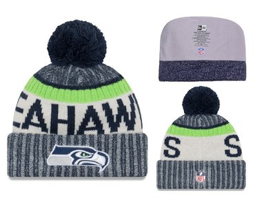 Seahawks Team Logo 2017 Sideline Knit Hat