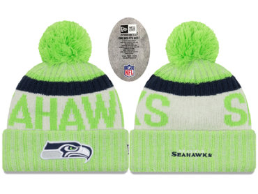 Seahawks Team Logo Green Knit Hat