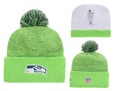 Seahawks Team Logo Green Knit Hat YD