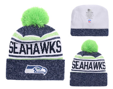 Seahawks Team Logo Navy Knit Hat YD