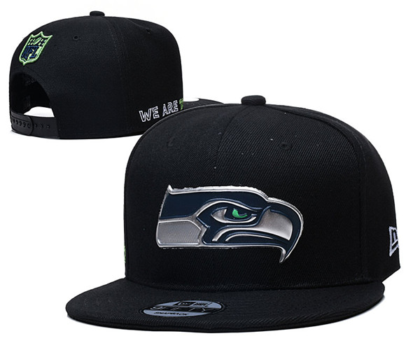 Seahawks Team Logos Adjustable Hat Black  YD