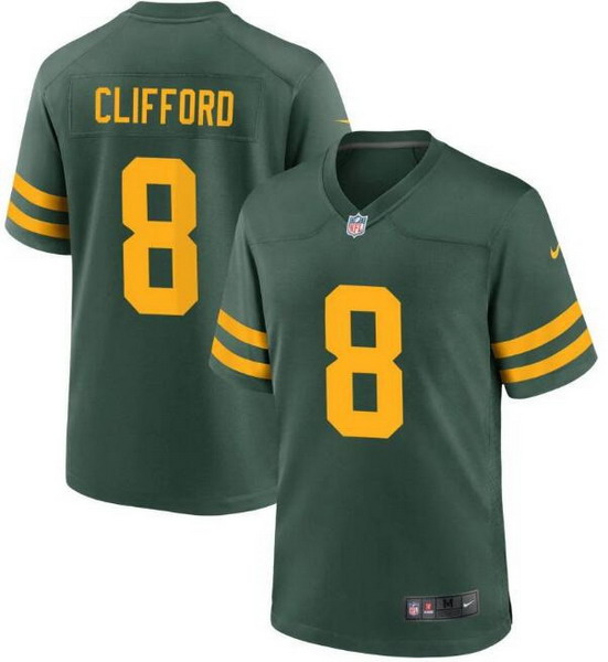 Sean Clifford #8 Green Bay Packers Men's Green Jerseys Sean Clifford #8 Green Bay Packers Men's Green Jerseys