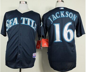 Seattle Mariners #16 Austin Jackson Navy Blue Cool Base Stitched Baseball Jersey