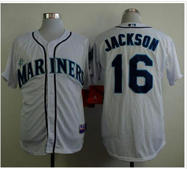 Seattle Mariners #16 Austin Jackson White Cool Base Stitched Baseball Jersey