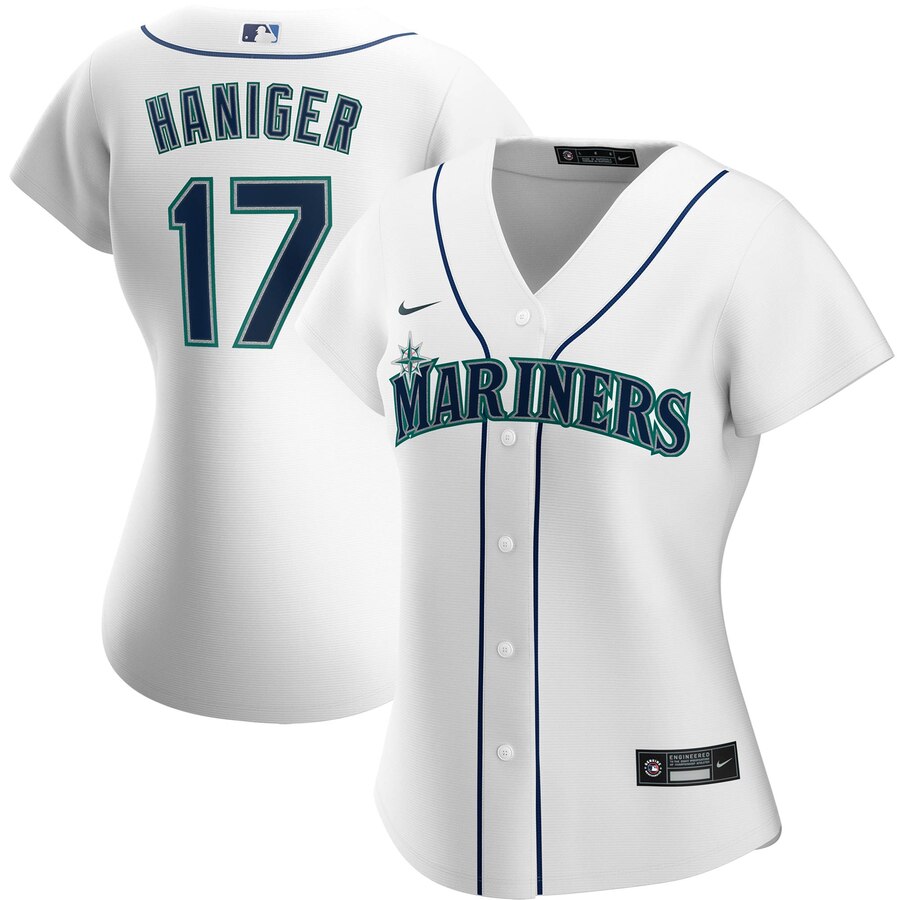 Seattle Mariners #17 Mitch Haniger Nike Women's Home 2020 MLB Player Jersey White Seattle Mariners #17 Mitch Haniger Nike Women's Home 2020 MLB Player Jersey White