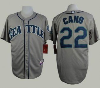 Seattle Mariners #22 Robinson Cano Grey Cool Base Stitched Baseball Jersey