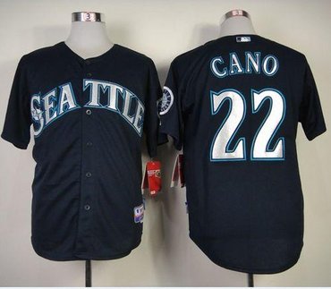 Seattle Mariners #22 Robinson Cano Navy Blue Cool Base Baseball Jersey