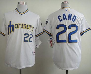 Seattle Mariners #22 Robinson Cano White 1979 Turn Back The Clock Baseball Jersey